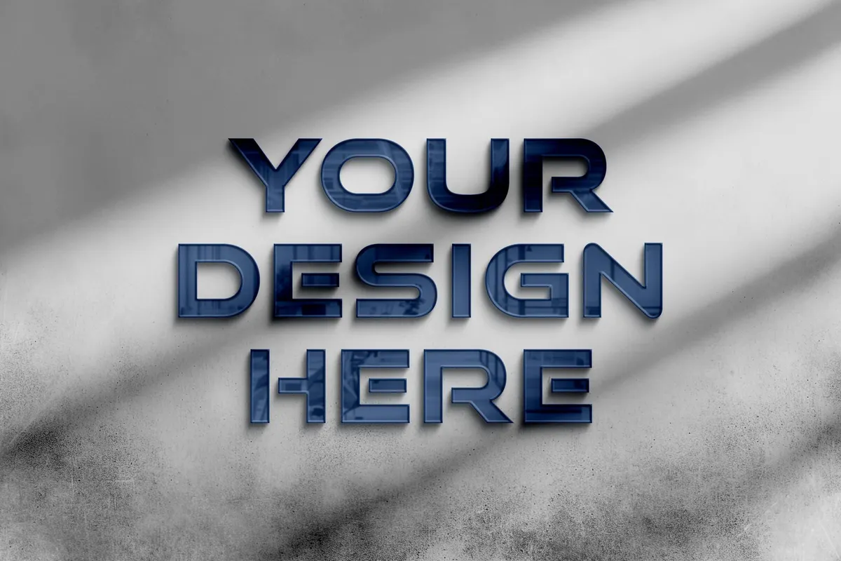 Reflection Glass Sign Mockup