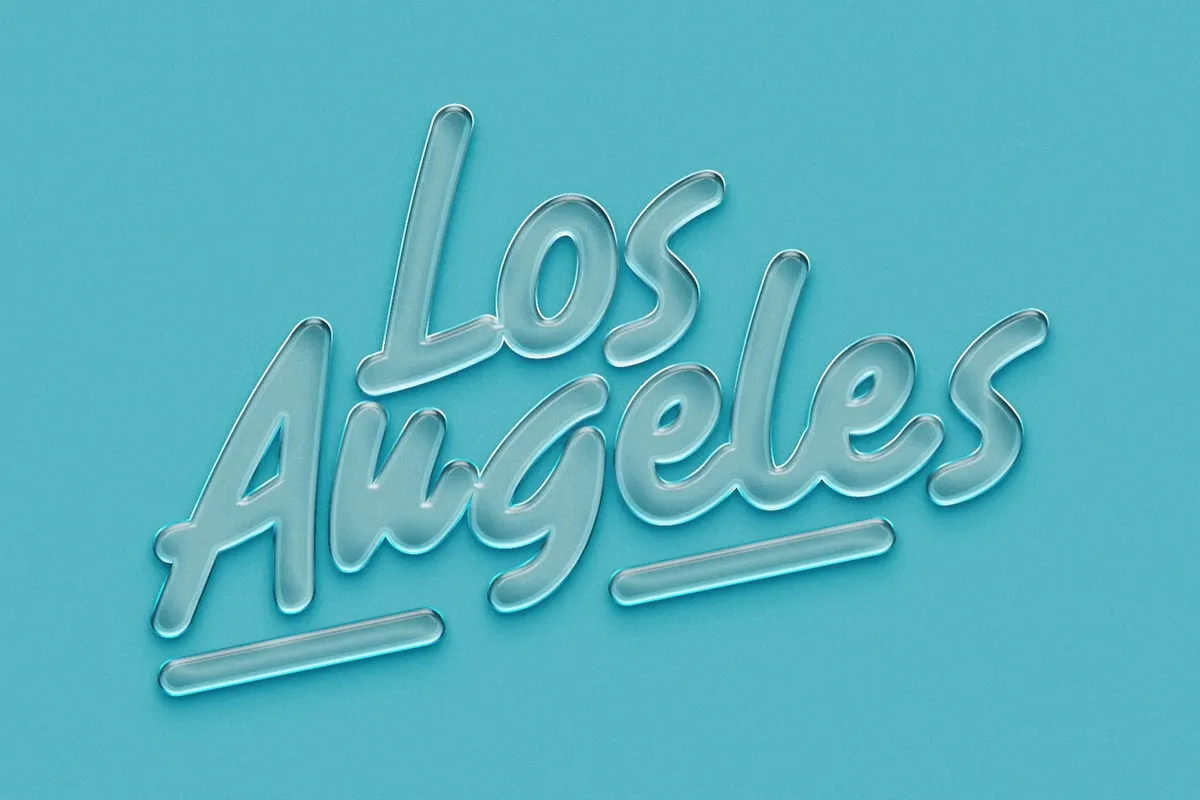 Plastic Glass Text Effect