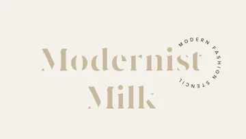 Modernist Milk Stencil Font