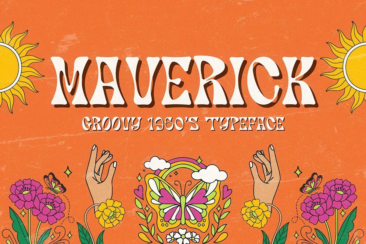 Maverick - Groovy 1960's Typeface