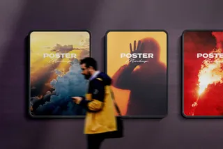 Subway Vertical Poster Mockup