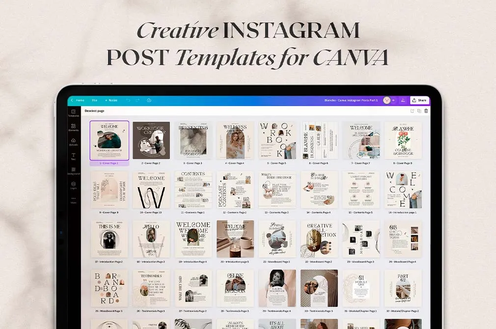 Blanche — Chic Canva Instagram Posts