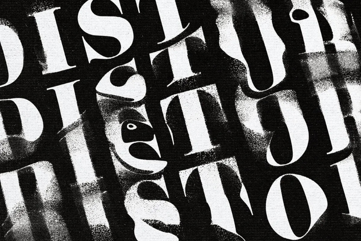 Distort Displace Text Effect