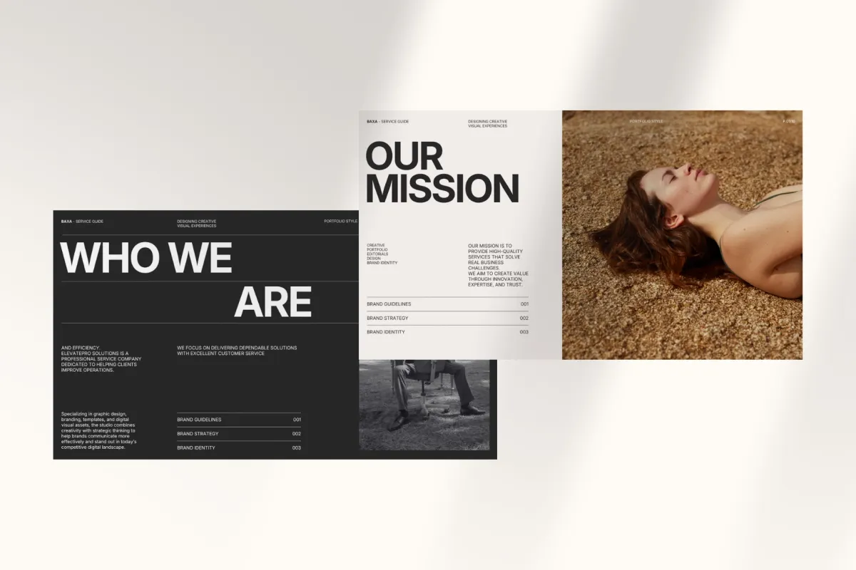 Baxa - Service Guide Presentation Template Pack
