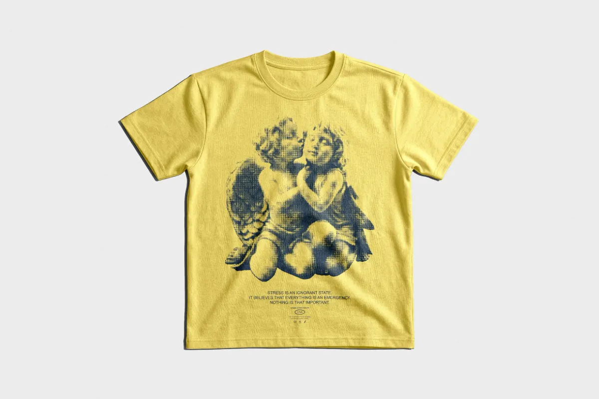 T-Shirt Mockup Front View with Center Print