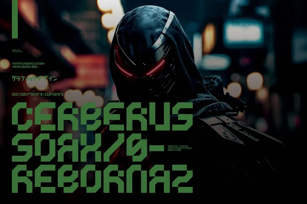 Cyklone — Futuristic Techno Cyberpunk Font