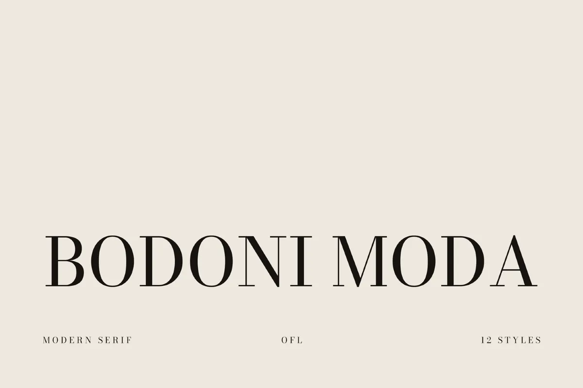 Bodoni Moda - Free Modern Serif