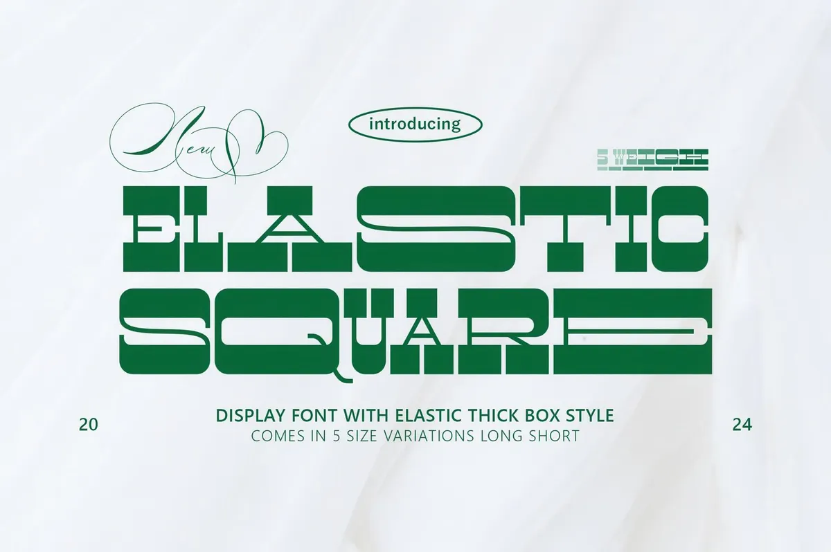 ELASTIC SQUARE — Display Font