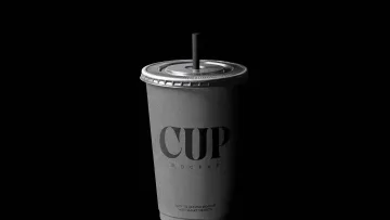 Takeaway Coffee Cup with Straw Mockup