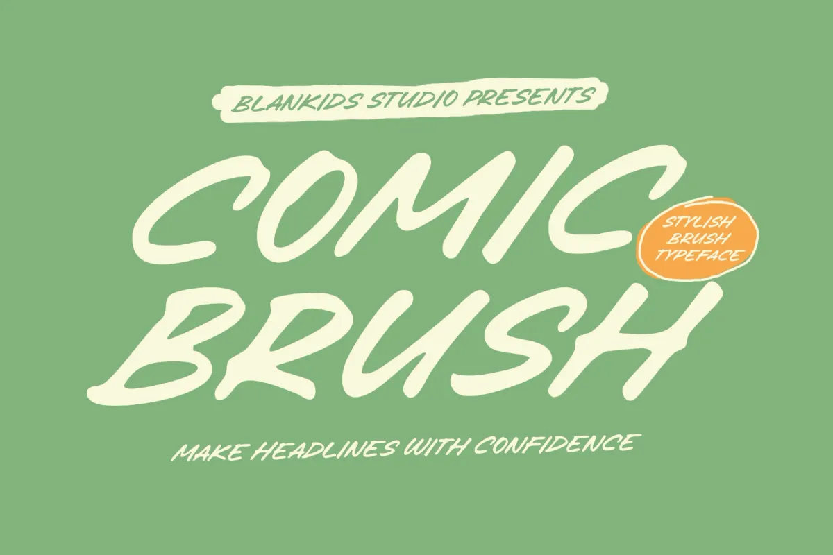 Comic Brush - Bold Marker Display Font