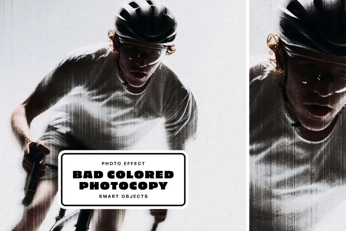 Bad Colored Photocopy Photo Effect