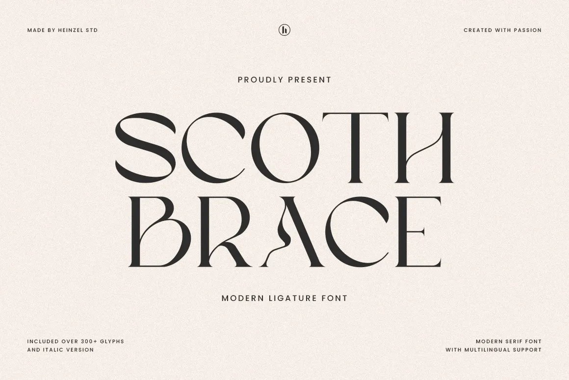 Scoth Brace - Elegant Ligature Serif Font