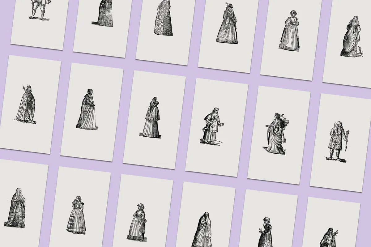 History of Fashion - Vector Illustrations