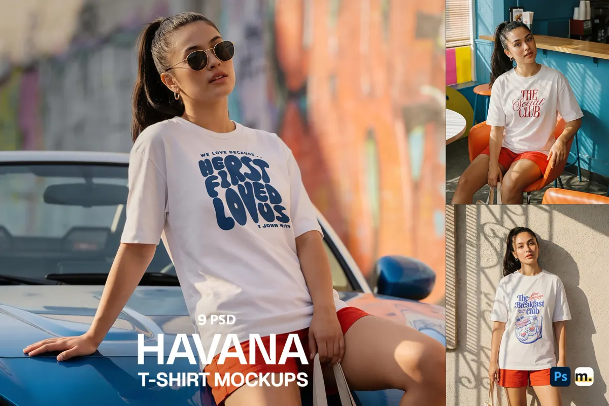T-Shirt Mockup Lifestyle Scenes