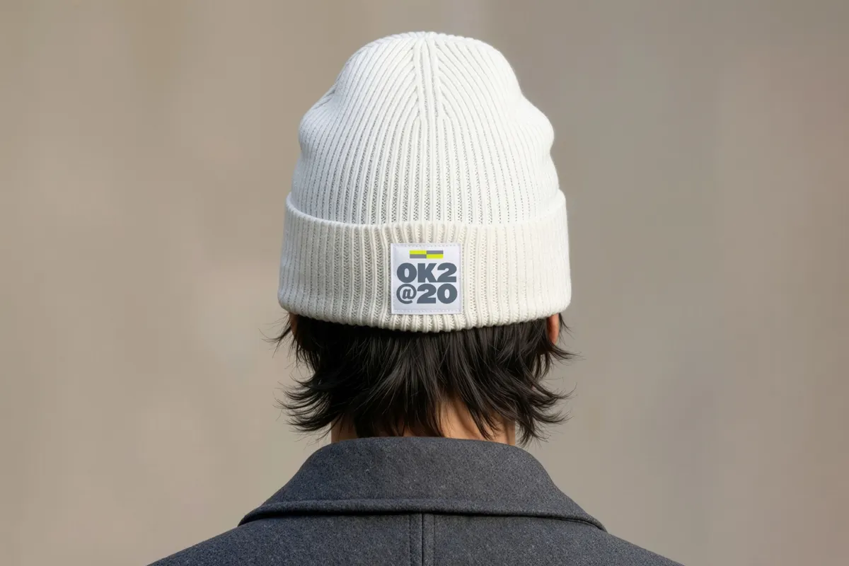 Beanie Label Mockup