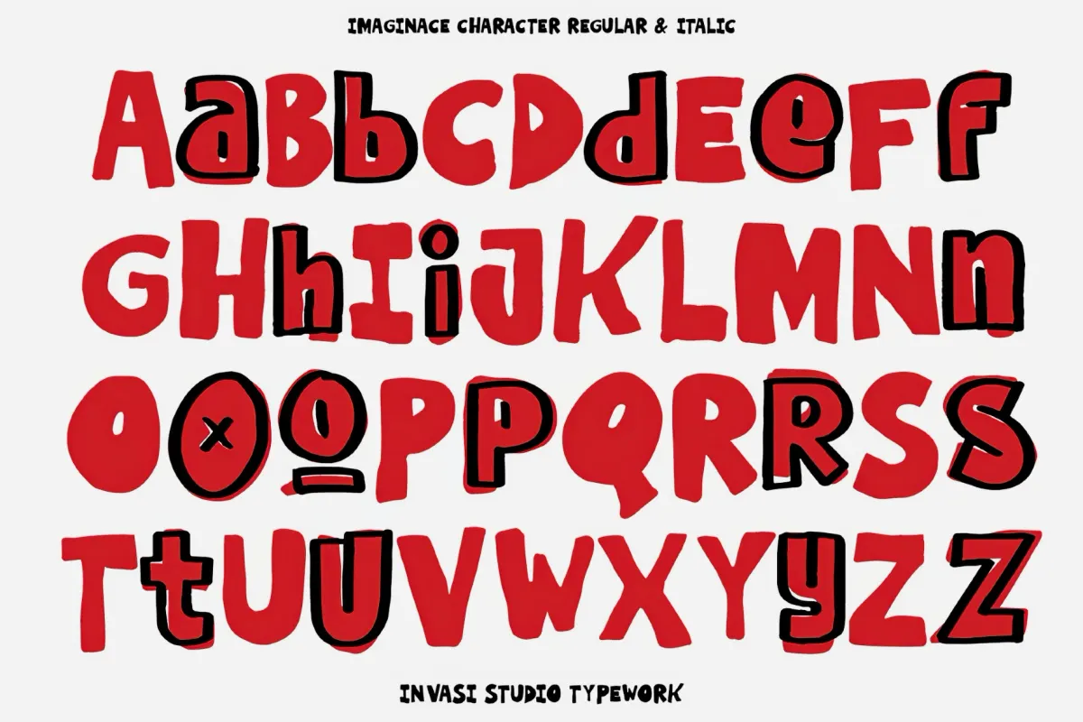 Imaginice – Raw Playful Family Font
