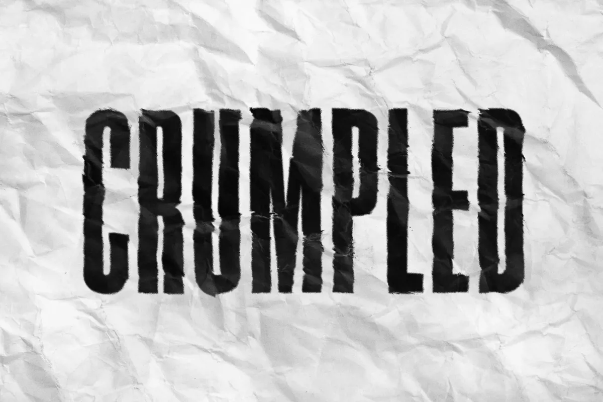 Crumpled Paper Text Effect