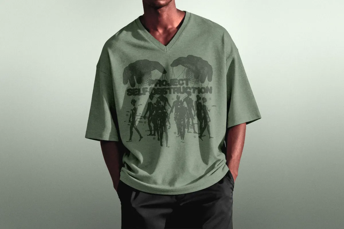 Men's V-Neck T-Shirt Mockup