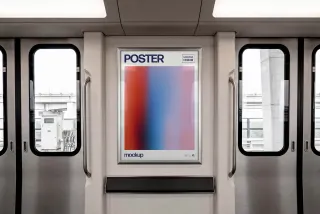 Transit Train Poster Mockup
