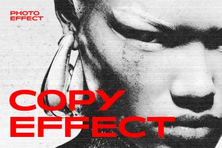 B&W Copy Print Photo Effect