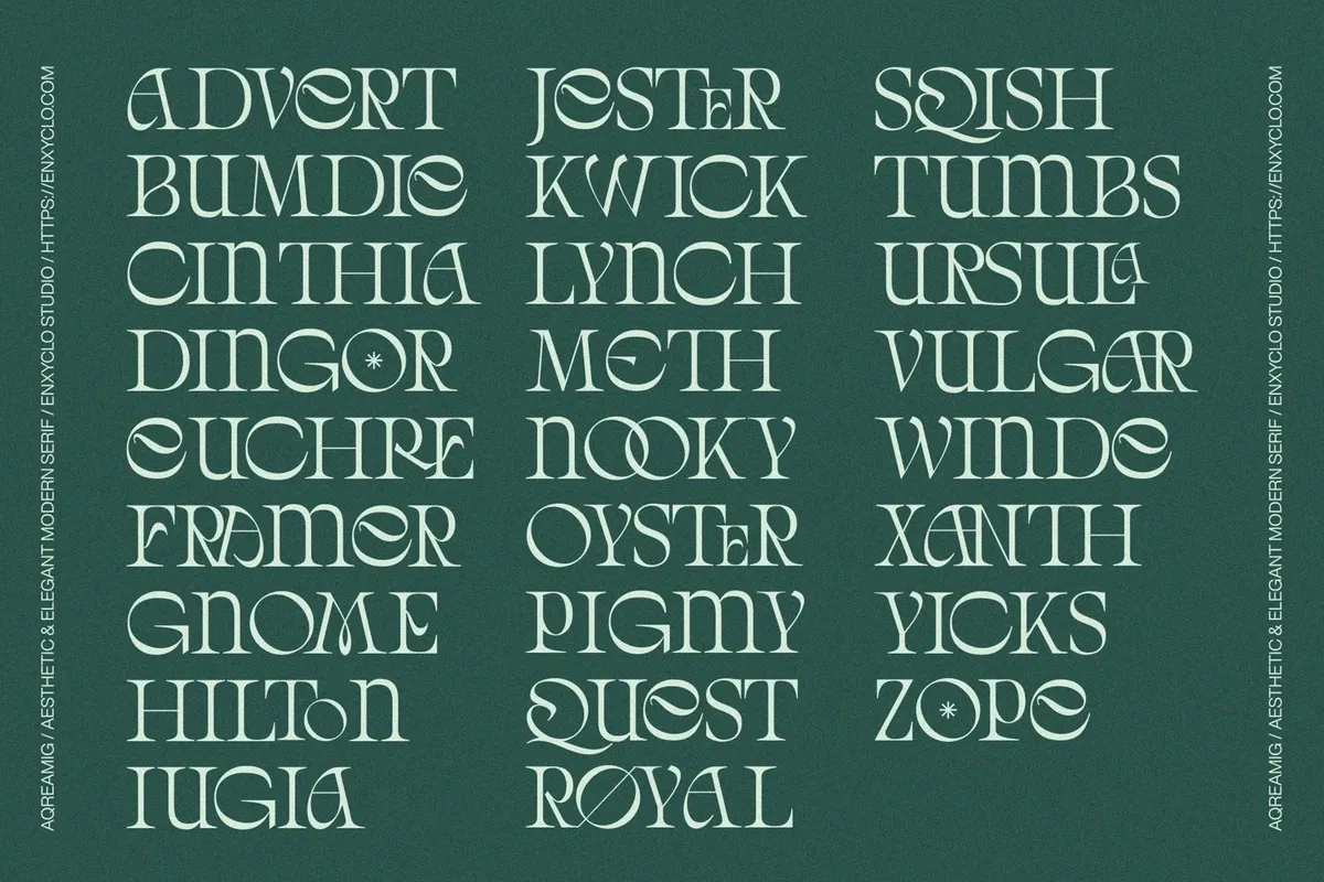 AQREAMIG — Modern Luxury Serif Font