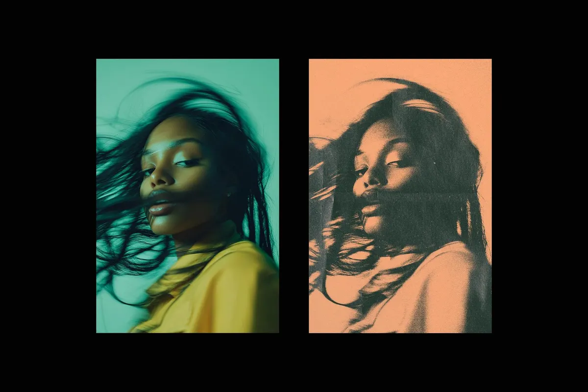 Vintage Risograph Effect
