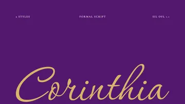 Corinthia — Free Formal Calligraphy Font