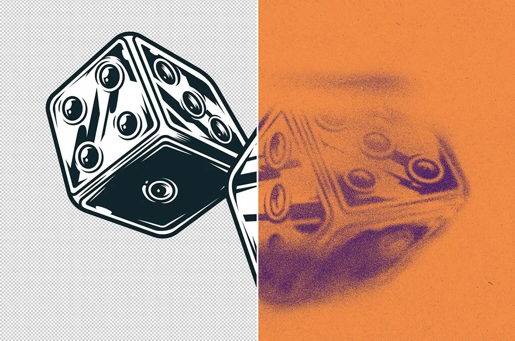 Smeared Print Distortion Effect