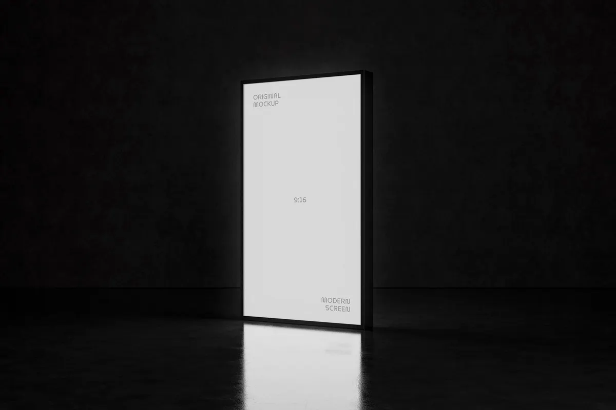 9:16 Digital Signage Screen Mockup