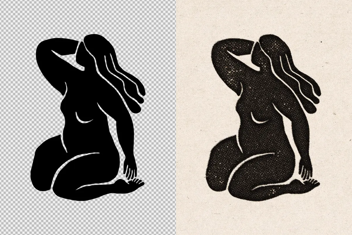 Vintage Stamp Print Effect