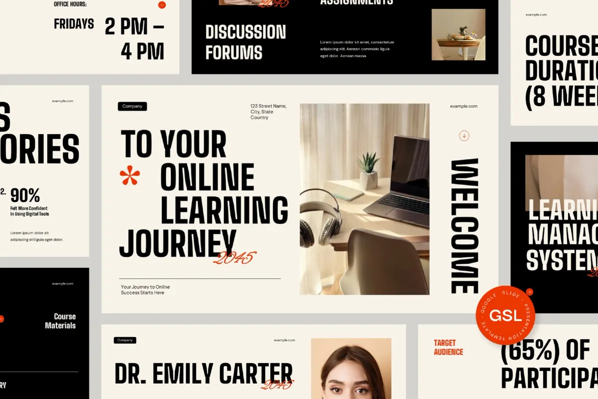 Online Course Education Google Slides Template