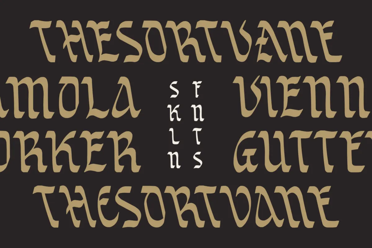 Sortvane - Handcrafted Blackletter Display Font