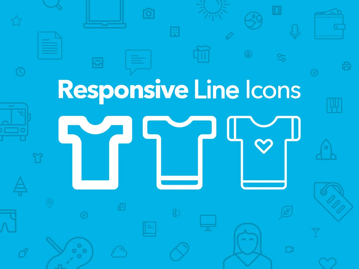 100 Responsive Line Icons