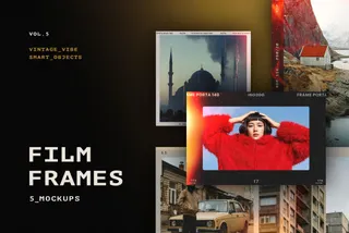 Retro Film Frames Mockups