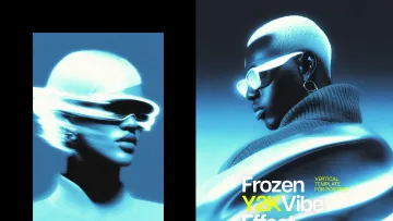Vertical Frozen Y2K Vibe Photo Effect