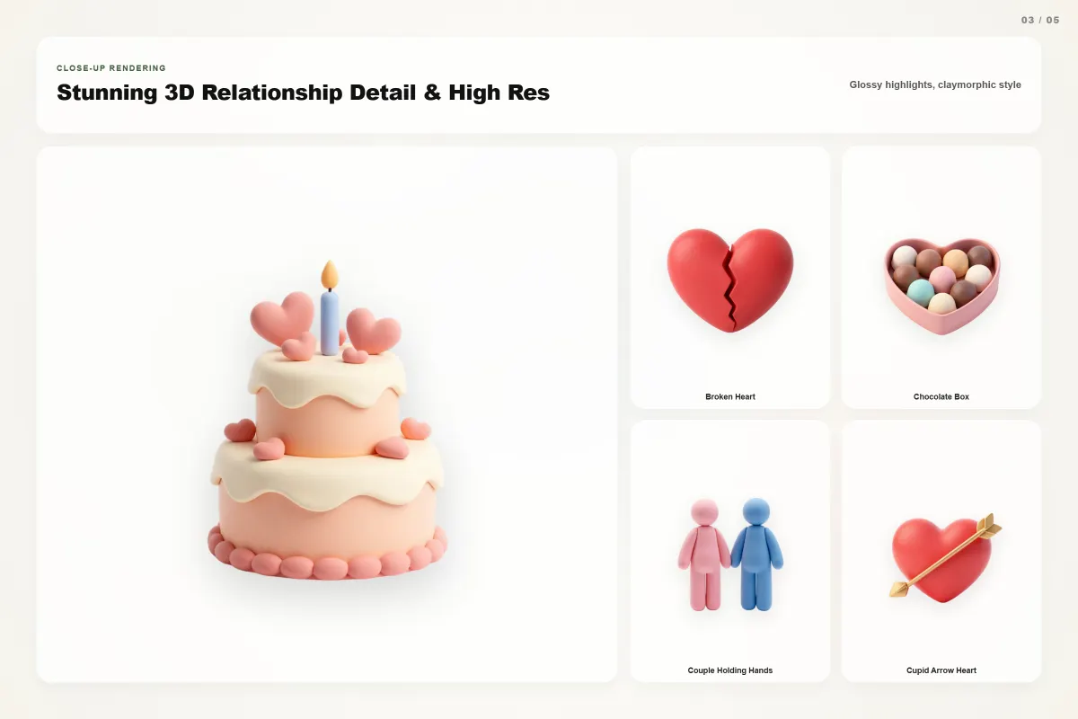 3D Relationship Icons