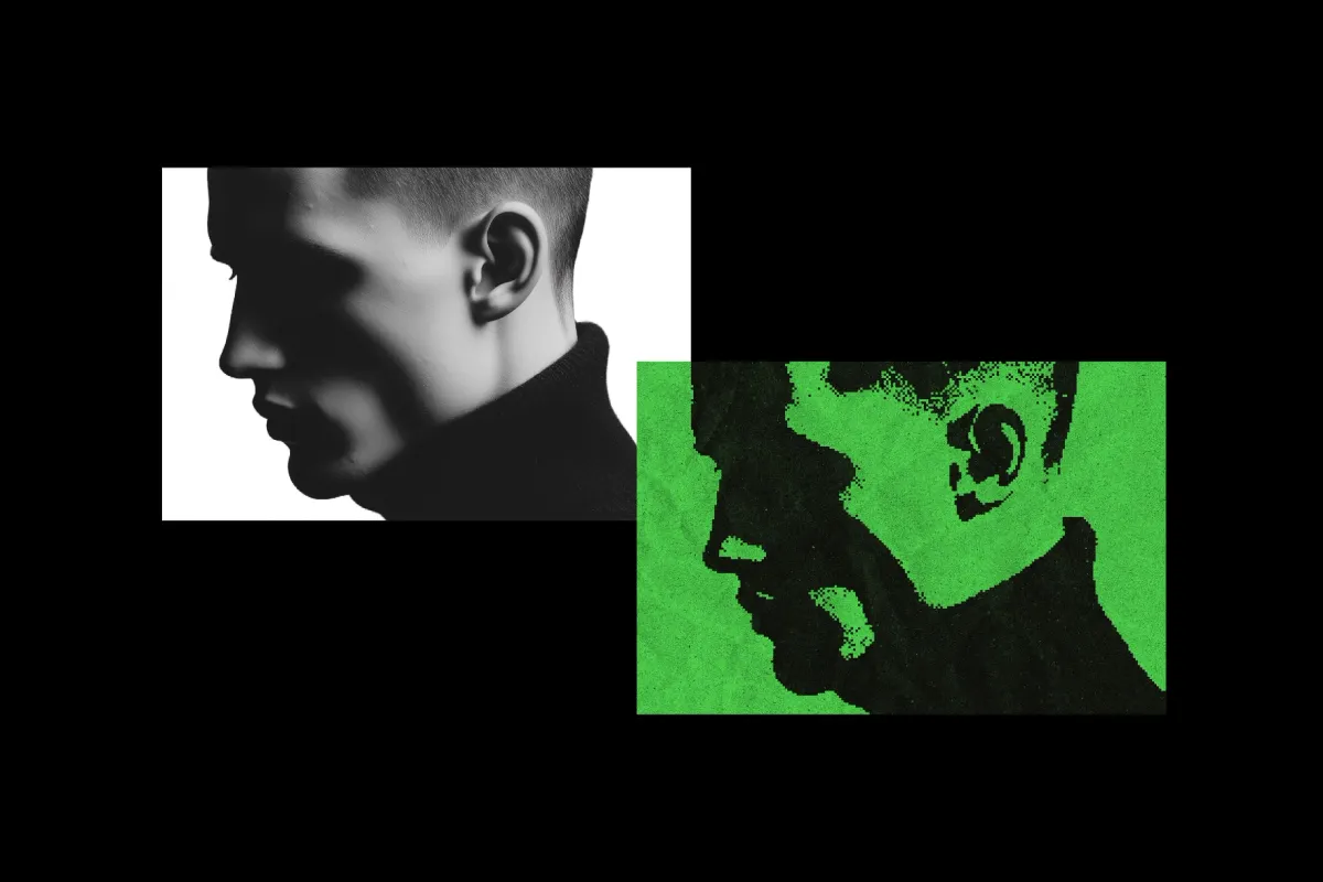 Dithered Mosaic Photo Effect