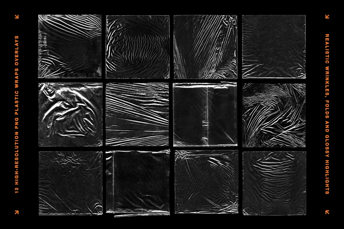 Plastic Wrap Texture Overlays