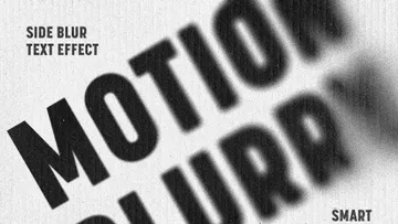 Side Blur Paper Text Effect