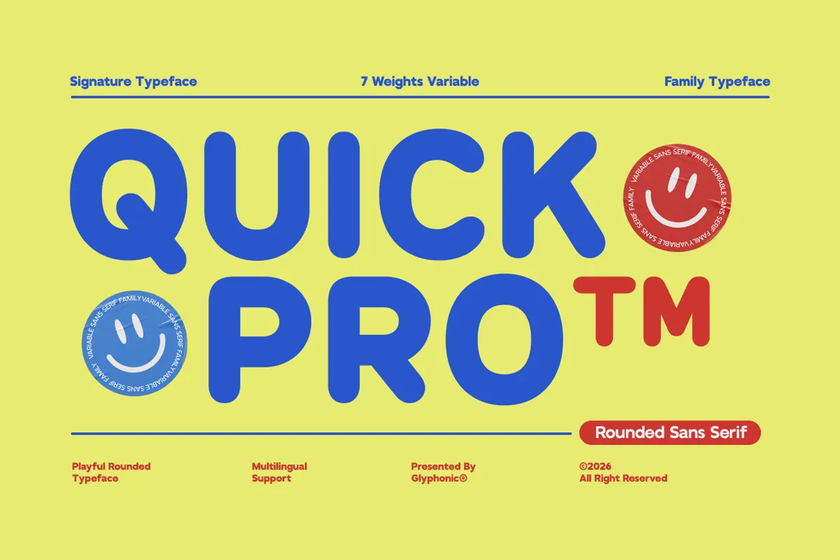 GC Quick Pro - Rounded Sans Family