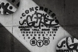 Grunge Street Concrete Text Effect