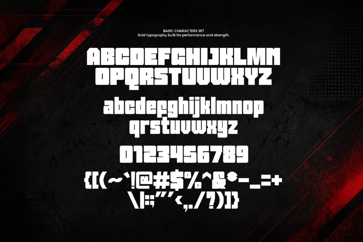 Power Square - Heavy Bold Sports Font