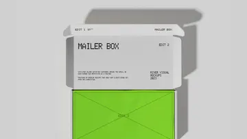 Top View Opened Mailer Box Mockup