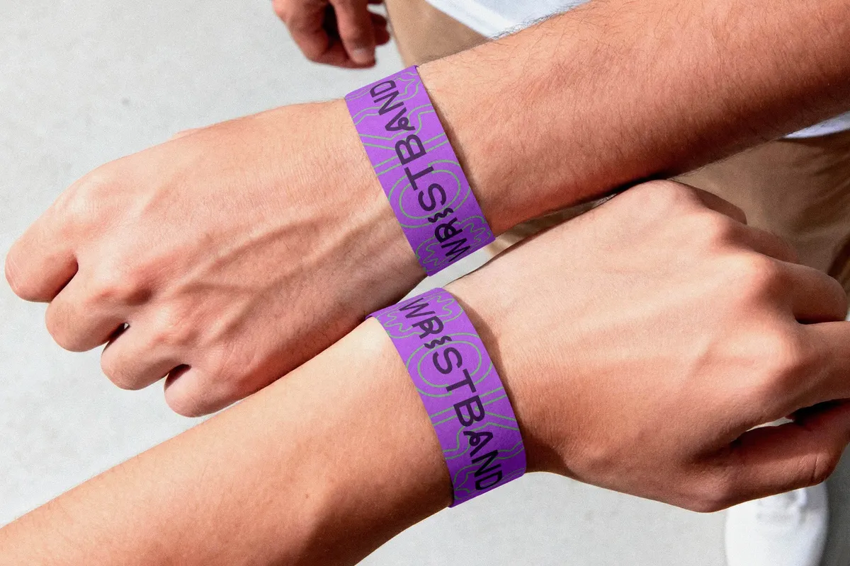 Paper Wristband Mockup