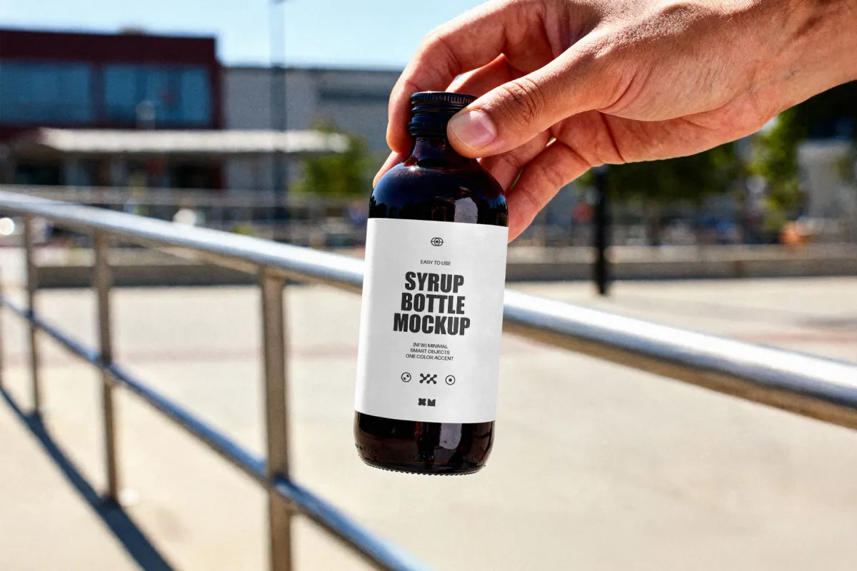 Syrup Bottle Mockup