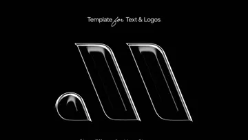 Realistic Glass Logo Mockup