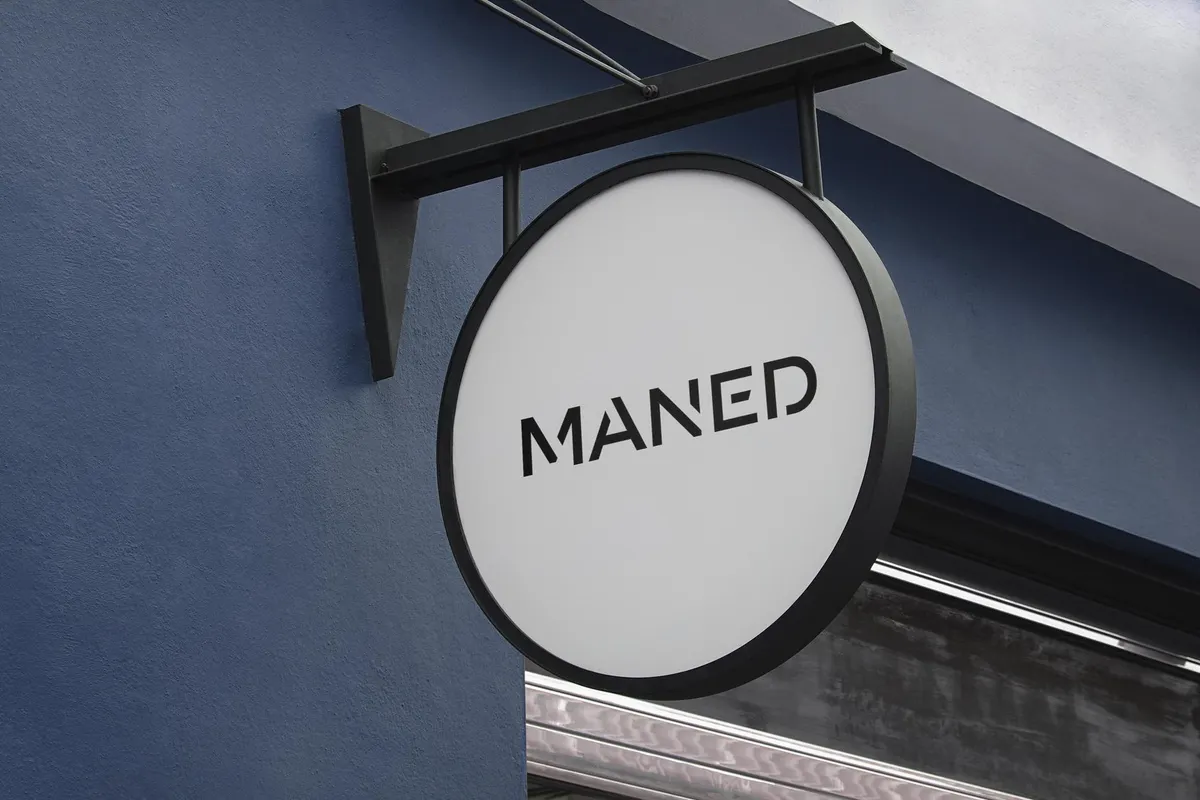 Round Hanging Sign Mockup