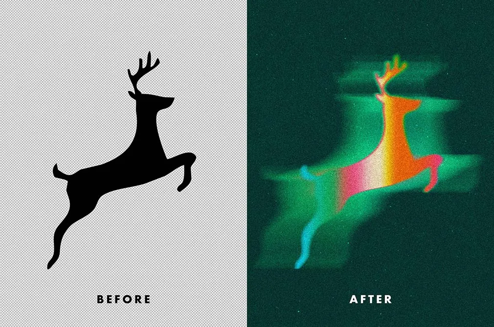 Blurred Spray Stencils Effect