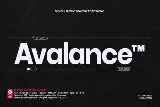 GC Avalance – Neo Modern Typeface