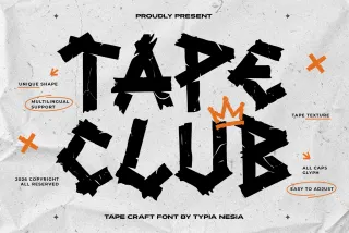 Tape Club - Craft Tape Display Font